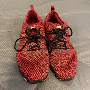 Red Nike shoes